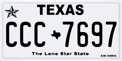 TX license plate CCC7697