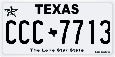 TX license plate CCC7713