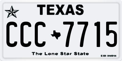 TX license plate CCC7715