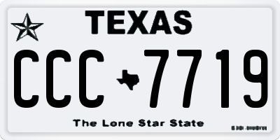 TX license plate CCC7719