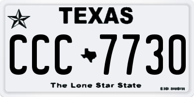 TX license plate CCC7730