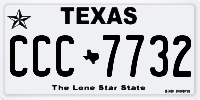TX license plate CCC7732