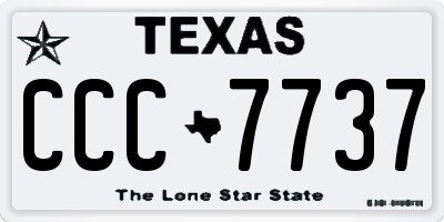 TX license plate CCC7737