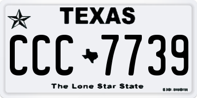 TX license plate CCC7739
