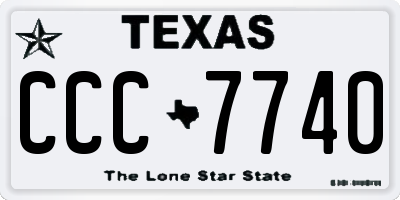TX license plate CCC7740