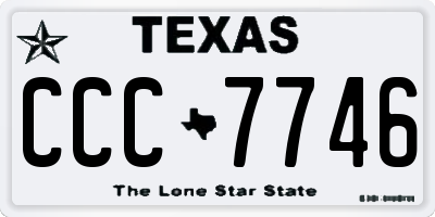 TX license plate CCC7746
