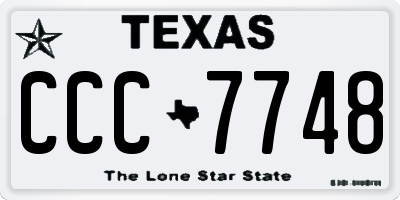 TX license plate CCC7748