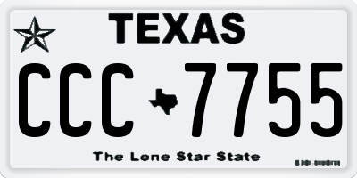 TX license plate CCC7755