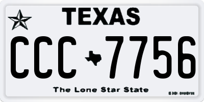 TX license plate CCC7756