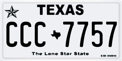 TX license plate CCC7757