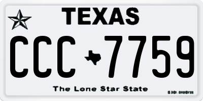 TX license plate CCC7759