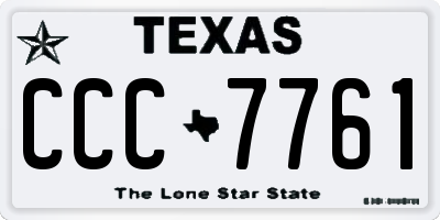 TX license plate CCC7761