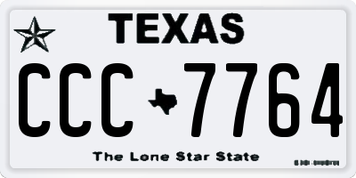 TX license plate CCC7764