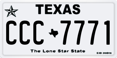 TX license plate CCC7771
