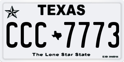 TX license plate CCC7773