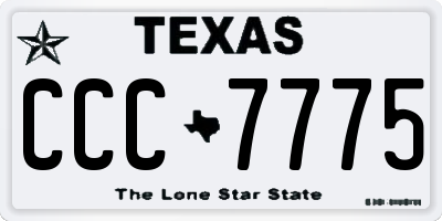 TX license plate CCC7775