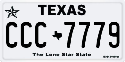 TX license plate CCC7779