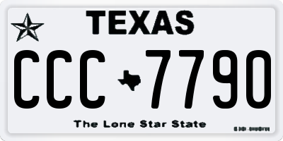TX license plate CCC7790