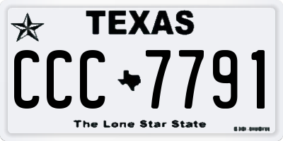 TX license plate CCC7791