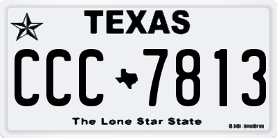 TX license plate CCC7813