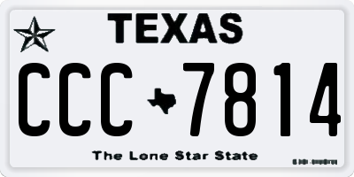 TX license plate CCC7814
