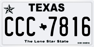 TX license plate CCC7816