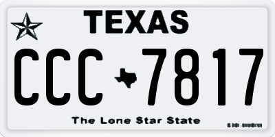 TX license plate CCC7817