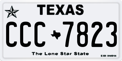 TX license plate CCC7823
