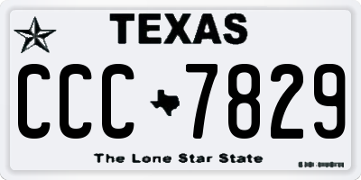 TX license plate CCC7829