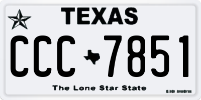 TX license plate CCC7851