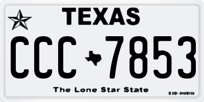 TX license plate CCC7853