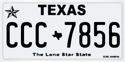 TX license plate CCC7856