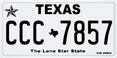 TX license plate CCC7857