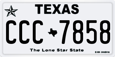 TX license plate CCC7858