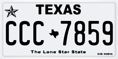TX license plate CCC7859