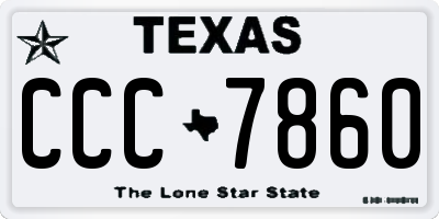 TX license plate CCC7860