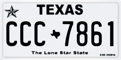 TX license plate CCC7861