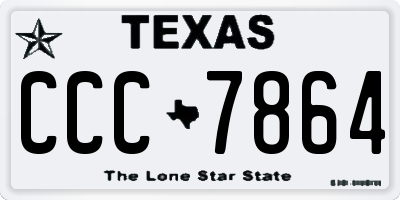 TX license plate CCC7864