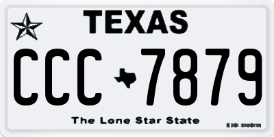 TX license plate CCC7879