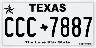 TX license plate CCC7887