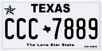 TX license plate CCC7889