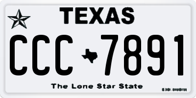 TX license plate CCC7891