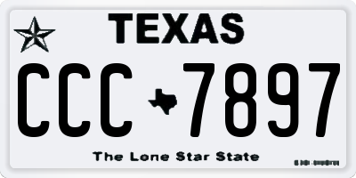 TX license plate CCC7897
