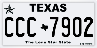 TX license plate CCC7902