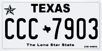 TX license plate CCC7903