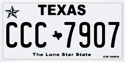 TX license plate CCC7907