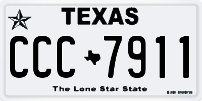 TX license plate CCC7911