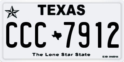 TX license plate CCC7912