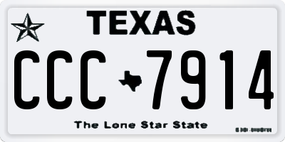 TX license plate CCC7914
