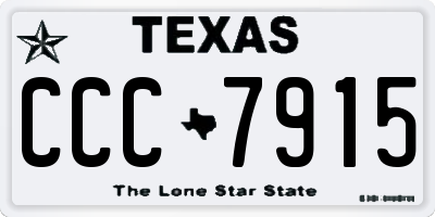 TX license plate CCC7915